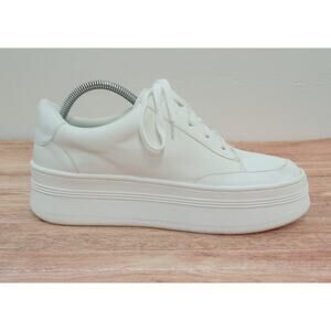 Express Women’s Sneakers Platform White Low Top Size 10